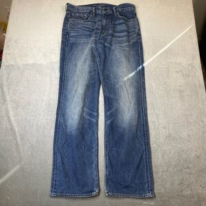 Banana Republic Straight Fit Blue Denim Jeans Mens Size 36x34